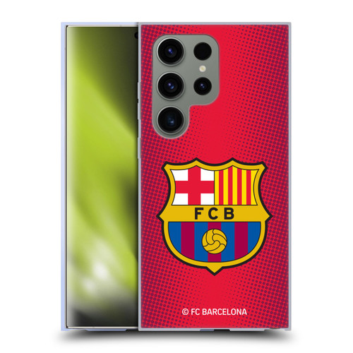 FC Barcelona Crest Halftone Soft Gel Case for Samsung Galaxy S24 Ultra 5G & MagSafe