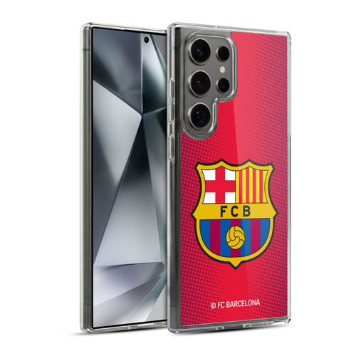 FC Barcelona Crest Halftone Soft Gel Case for Samsung Galaxy S24 Ultra 5G & MagSafe