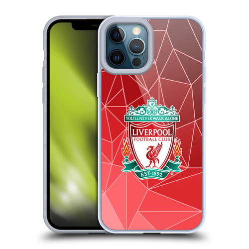 Liverpool Football Club Crest & Liverbird 2 Geometric Soft Gel Case for Apple iPhone 12 Pro Max & MagSafe