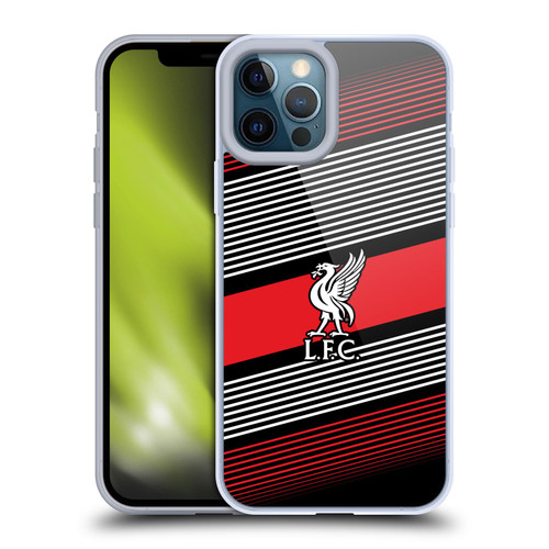 Liverpool Football Club Crest & Liverbird 2 Stripes Soft Gel Case for Apple iPhone 12 Pro Max & MagSafe