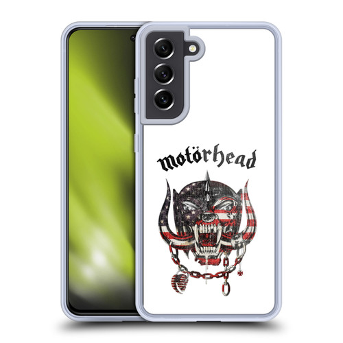 Motorhead Graphics American Skull Soft Gel Case for Samsung Galaxy S21 FE 5G & MagSafe