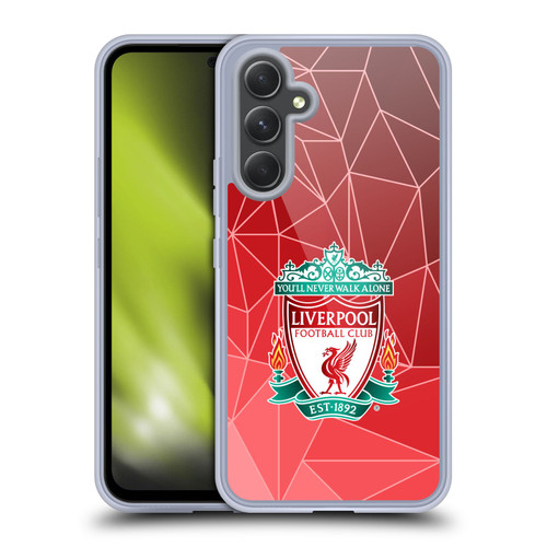 Liverpool Football Club Crest & Liverbird 2 Geometric Soft Gel Case for Samsung Galaxy A54 5G