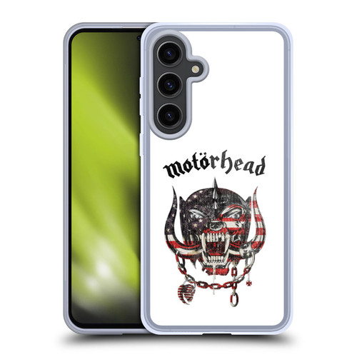 Motorhead Graphics American Skull Soft Gel Case for Samsung Galaxy S24+ 5G & MagSafe