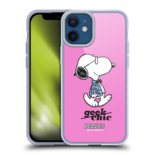 Peanuts The Many Faces Of Snoopy Joe Preppy Soft Gel Case for Apple iPhone 12 Mini & MagSafe