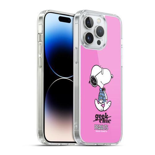 Peanuts The Many Faces Of Snoopy Joe Preppy Soft Gel Case for Apple iPhone 14 Pro Max & MagSafe