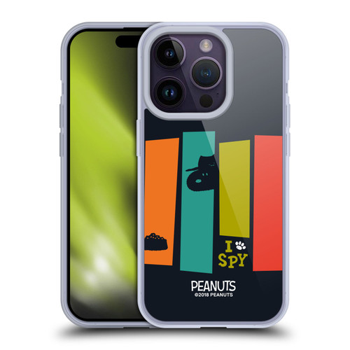 Peanuts The Many Faces Of Snoopy Secret Agent Soft Gel Case for Apple iPhone 14 Pro & MagSafe