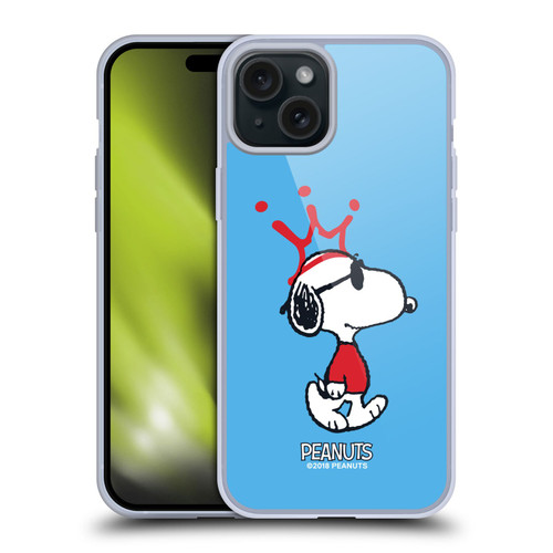 Peanuts The Many Faces Of Snoopy Joe Cool Soft Gel Case for Apple iPhone 15 Plus & MagSafe