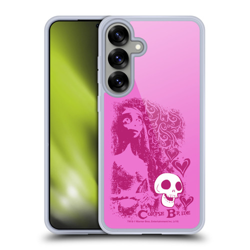 Corpse Bride Key Art Pink Distressed Look Soft Gel Case for Samsung Galaxy S25+ & MagSafe