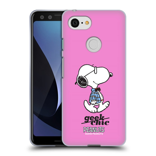 Peanuts The Many Faces Of Snoopy Joe Preppy Soft Gel Case for Google Pixel 3