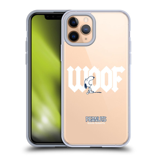 Peanuts Rock Tees Snoopy Woof Soft Gel Case for Apple iPhone 11 Pro & MagSafe