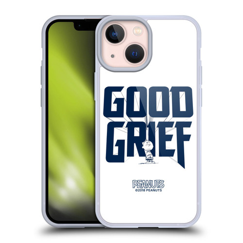 Peanuts Rock Tees Charlie Brown Good Grief Soft Gel Case for Apple iPhone 13 Mini & MagSafe