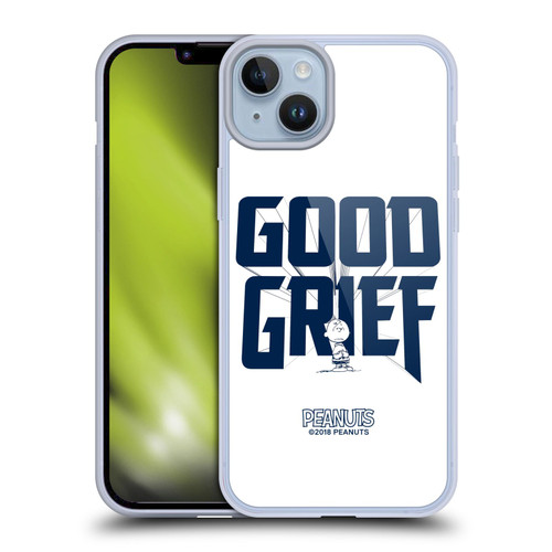 Peanuts Rock Tees Charlie Brown Good Grief Soft Gel Case for Apple iPhone 14 Plus & MagSafe