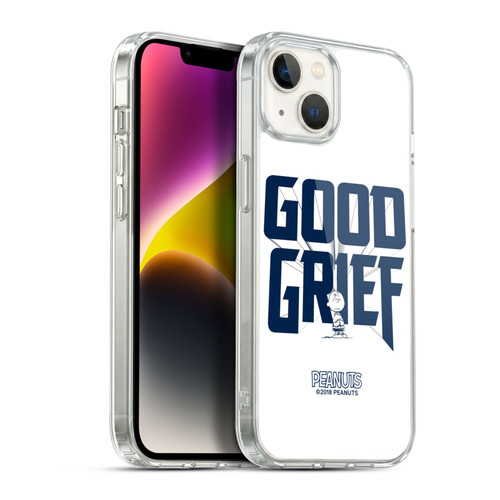 Peanuts Rock Tees Charlie Brown Good Grief Soft Gel Case for Apple iPhone 14 Plus & MagSafe
