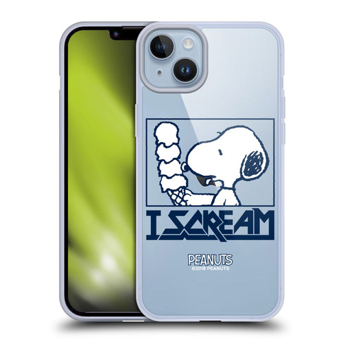 Peanuts Rock Tees Snoopy I Scream Soft Gel Case for Apple iPhone 14 Plus & MagSafe