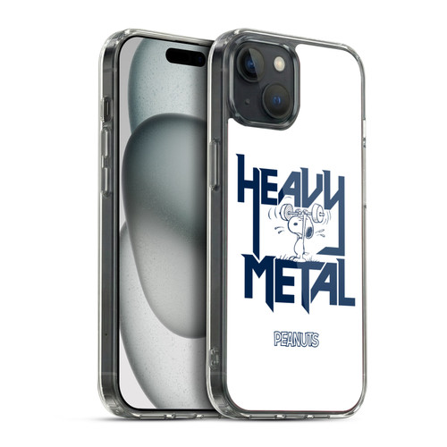 Peanuts Rock Tees Snoopy Heavy Metal Soft Gel Case for Apple iPhone 15 Plus & MagSafe