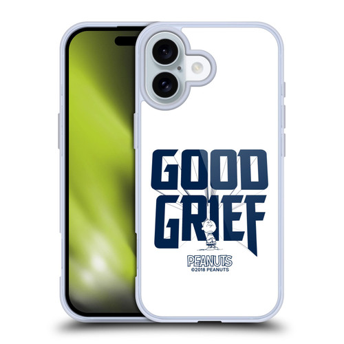 Peanuts Rock Tees Charlie Brown Good Grief Soft Gel Case for Apple iPhone 16 & MagSafe