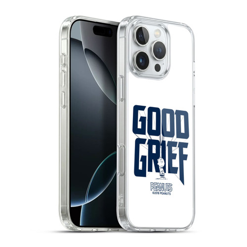 Peanuts Rock Tees Charlie Brown Good Grief Soft Gel Case for Apple iPhone 16 Pro Max & MagSafe