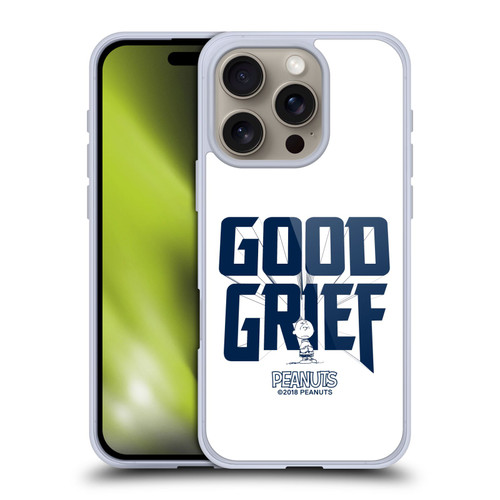Peanuts Rock Tees Charlie Brown Good Grief Soft Gel Case for Apple iPhone 16 Pro & MagSafe