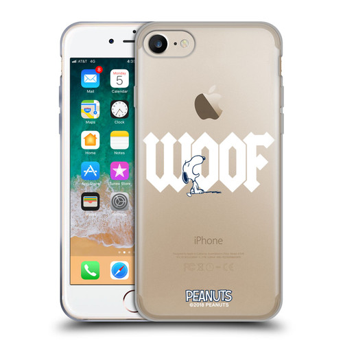 Peanuts Rock Tees Snoopy Woof Soft Gel Case for Apple iPhone 7 / 8 / SE 2020 & 2022 & MagSafe