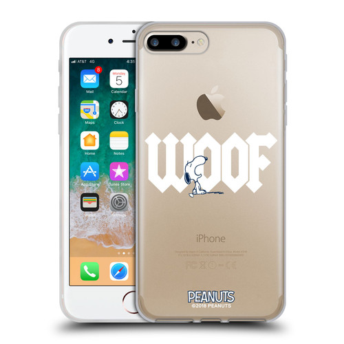 Peanuts Rock Tees Snoopy Woof Soft Gel Case for Apple iPhone 7 Plus / iPhone 8 Plus & MagSafe