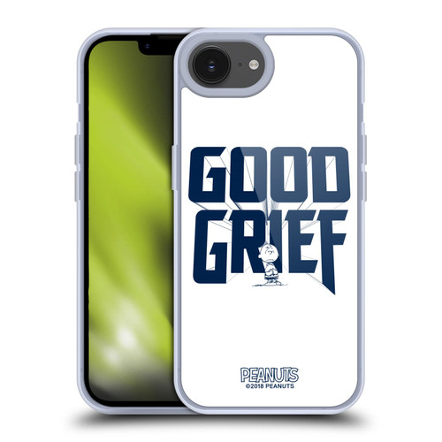 Peanuts Rock Tees Charlie Brown Good Grief Soft Gel Case for Apple iPhone 16e & MagSafe