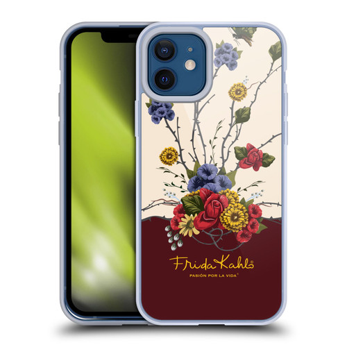 Frida Kahlo Red Florals Shrub Soft Gel Case for Apple iPhone 12 / iPhone 12 Pro & MagSafe
