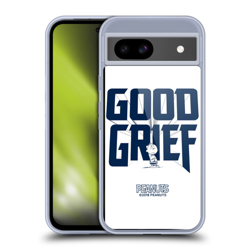 Peanuts Rock Tees Charlie Brown Good Grief Soft Gel Case for Google Pixel 8a