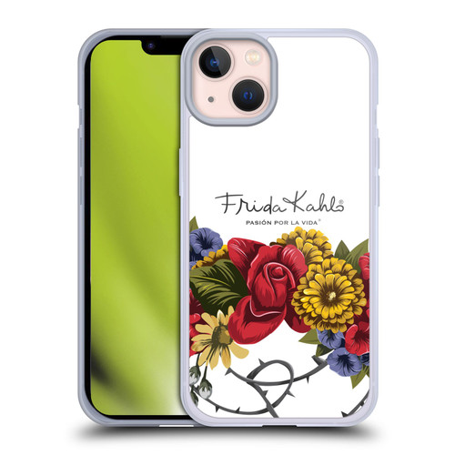 Frida Kahlo Red Florals Bunch Soft Gel Case for Apple iPhone 13