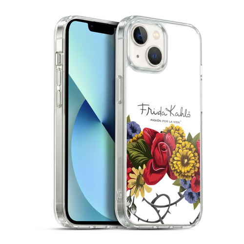 Frida Kahlo Red Florals Bunch Soft Gel Case for Apple iPhone 13