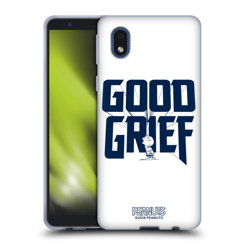 Peanuts Rock Tees Charlie Brown Good Grief Soft Gel Case for Samsung Galaxy A01 Core (2020)