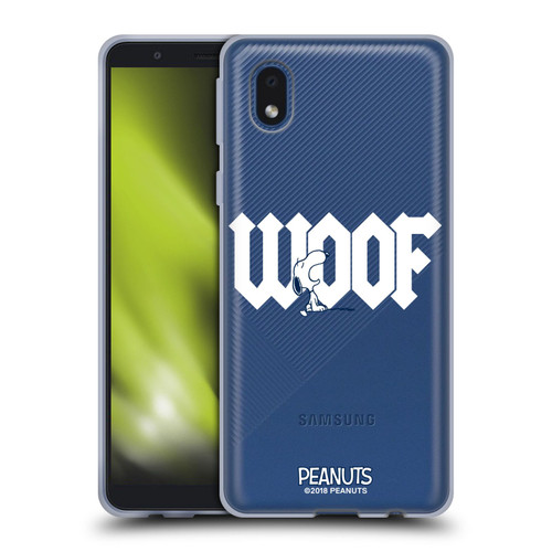 Peanuts Rock Tees Snoopy Woof Soft Gel Case for Samsung Galaxy A01 Core (2020)
