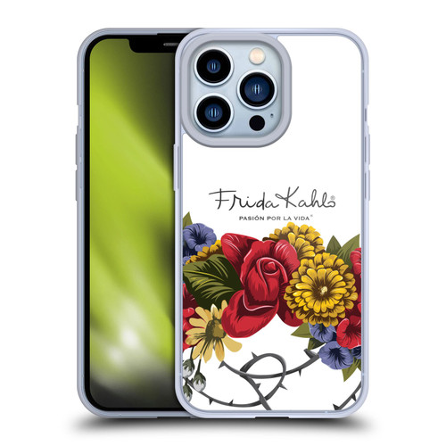 Frida Kahlo Red Florals Bunch Soft Gel Case for Apple iPhone 13 Pro & MagSafe