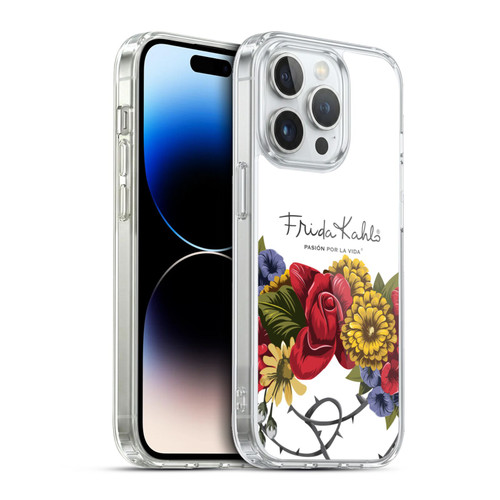 Frida Kahlo Red Florals Bunch Soft Gel Case for Apple iPhone 13 Pro & MagSafe