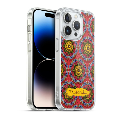 Frida Kahlo Red Florals Mandala Soft Gel Case for Apple iPhone 14 Pro & MagSafe