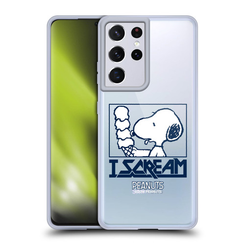 Peanuts Rock Tees Snoopy I Scream Soft Gel Case for Samsung Galaxy S21 Ultra 5G & MagSafe