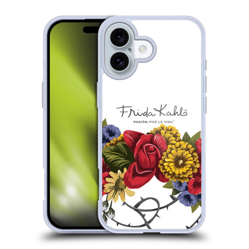 Frida Kahlo Red Florals Bunch Soft Gel Case for Apple iPhone 16 & MagSafe