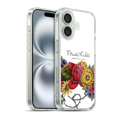 Frida Kahlo Red Florals Bunch Soft Gel Case for Apple iPhone 16 & MagSafe