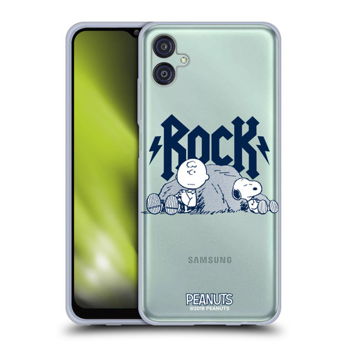 Peanuts Rock Tees Charlie Brown Snoopy Soft Gel Case for Samsung Galaxy M04 5G / A04e