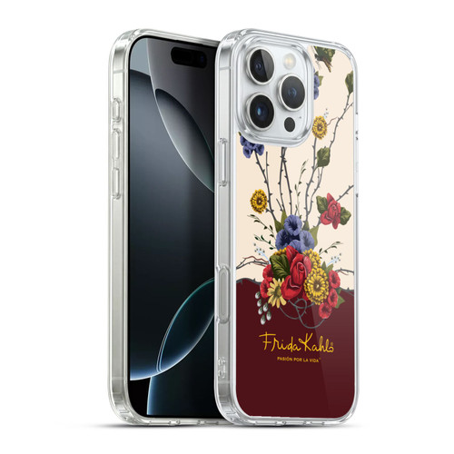 Frida Kahlo Red Florals Shrub Soft Gel Case for Apple iPhone 16 Pro Max & MagSafe