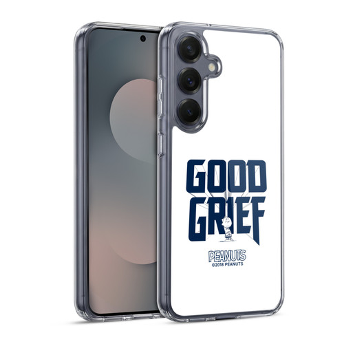 Peanuts Rock Tees Charlie Brown Good Grief Soft Gel Case for Samsung Galaxy S25 & MagSafe
