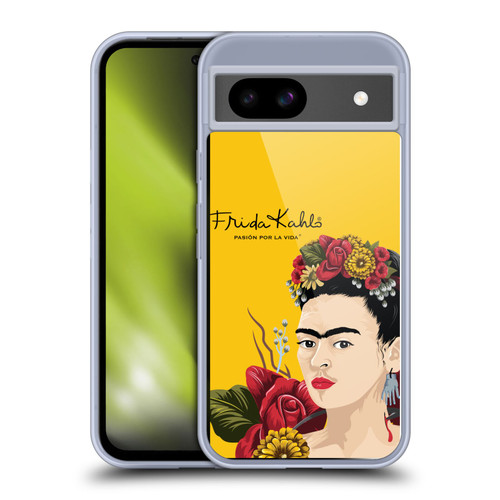 Frida Kahlo Red Florals Portrait Soft Gel Case for Google Pixel 8a