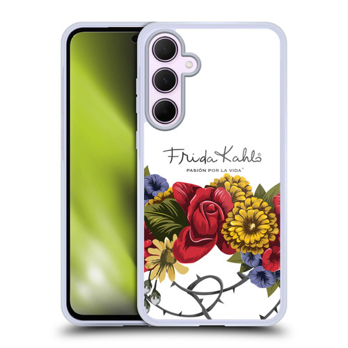 Frida Kahlo Red Florals Bunch Soft Gel Case for Samsung Galaxy A35 5G