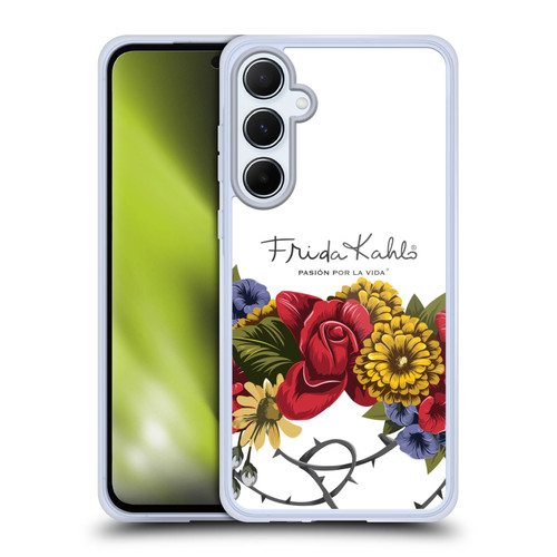 Frida Kahlo Red Florals Bunch Soft Gel Case for Samsung Galaxy A55 5G
