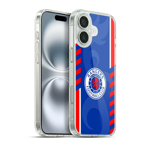 Rangers FC Crest Stripes Soft Gel Case for Apple iPhone 16 Plus & MagSafe