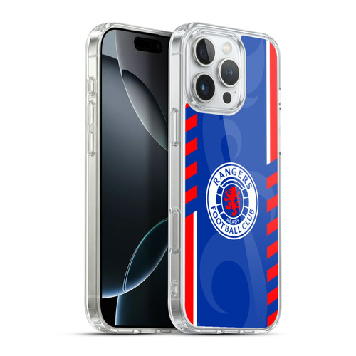 Rangers FC Crest Stripes Soft Gel Case for Apple iPhone 16 Pro Max & MagSafe