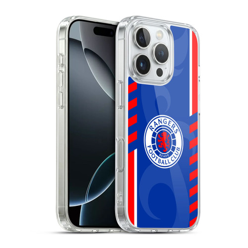 Rangers FC Crest Stripes Soft Gel Case for Apple iPhone 16 Pro & MagSafe