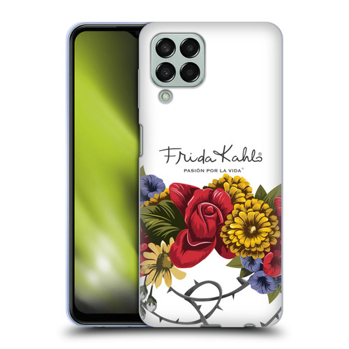 Frida Kahlo Red Florals Bunch Soft Gel Case for Samsung Galaxy M33 (2022)