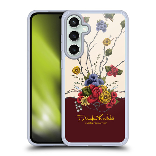 Frida Kahlo Red Florals Shrub Soft Gel Case for Samsung Galaxy S23 FE 5G & MagSafe