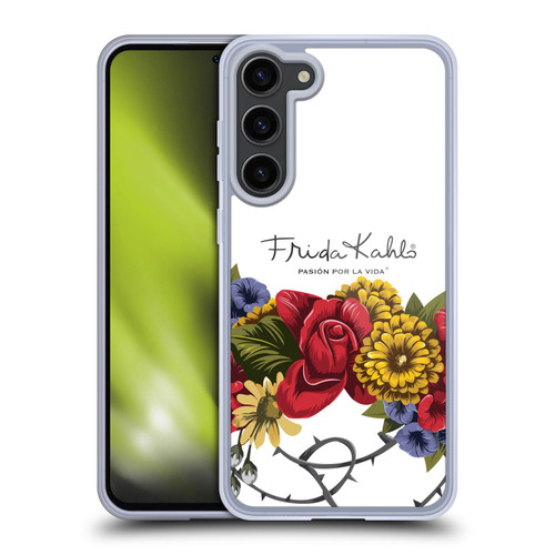 Frida Kahlo Red Florals Bunch Soft Gel Case for Samsung Galaxy S23+ 5G & MagSafe