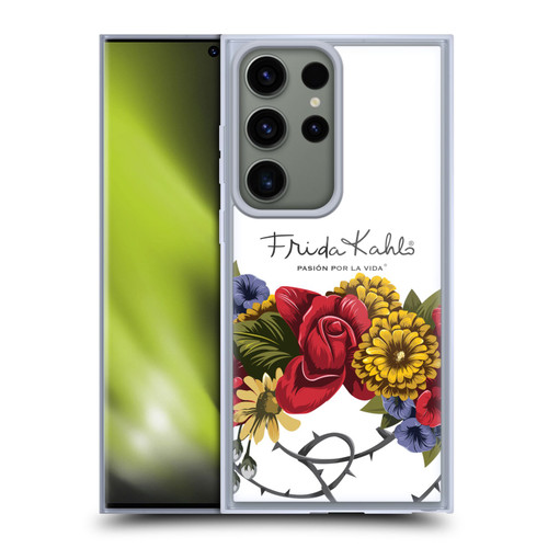Frida Kahlo Red Florals Bunch Soft Gel Case for Samsung Galaxy S23 Ultra 5G & MagSafe